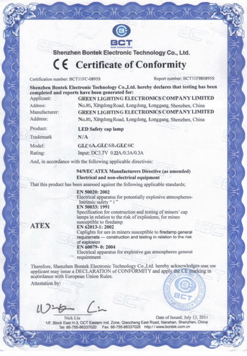 Digital mining lights ATEX