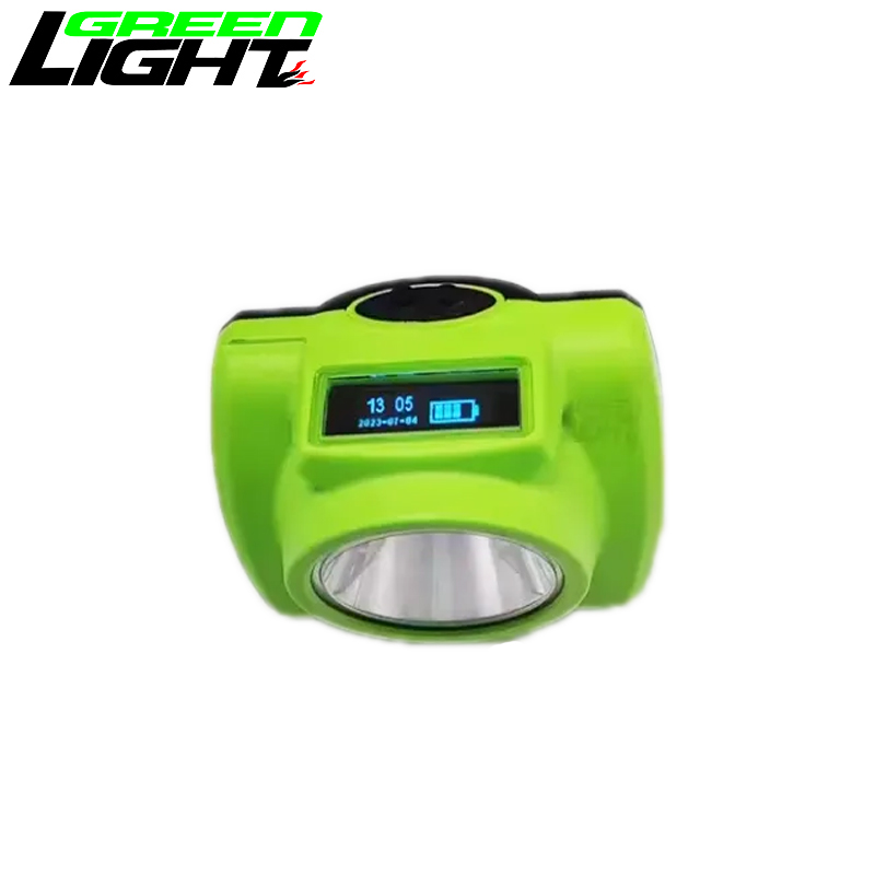25000 lux 7Ah Magnetic USB Rechargeable Cordless Coal Mining Lights + OLED Screen for Time Logo Battery Level Display