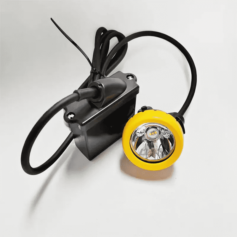 Underground Corded Miner Cap Lamp 7800mah 10000Lux Led Mining Light Impact Resistant Hard Hat Light