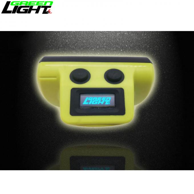OLED Display Underground Miners Cordless Cap Lamp 20000lux 6800mAh Waterproof IP68 1200 Cycles