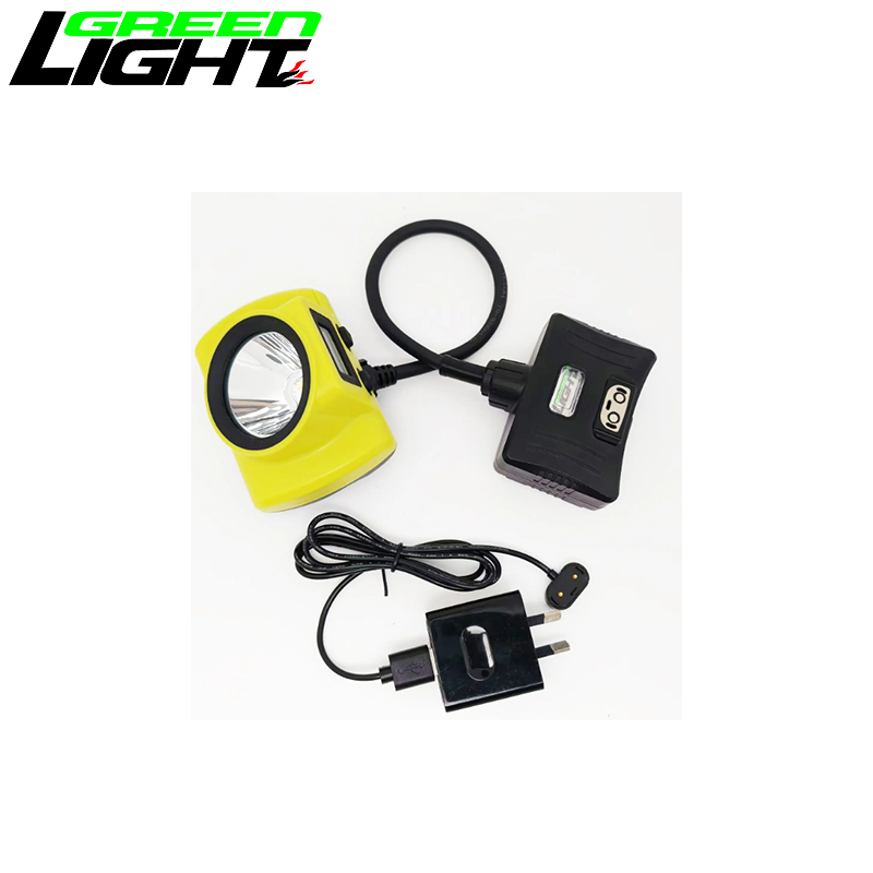 USB Rechargeable 30hrs Lighting Time Durable Mining Hard Hat Light with Safety Warning Light