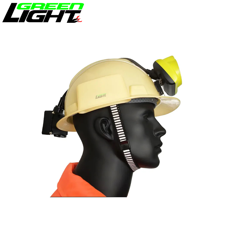USB Rechargeable 30hrs Lighting Time Durable Mining Hard Hat Light with Safety Warning Light