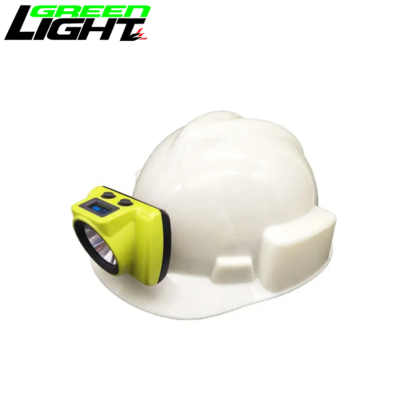 Best Super Bright 3W OLED Screen Led Miner Helmet Light 25000lux Cordless Cap Lamp wholesale