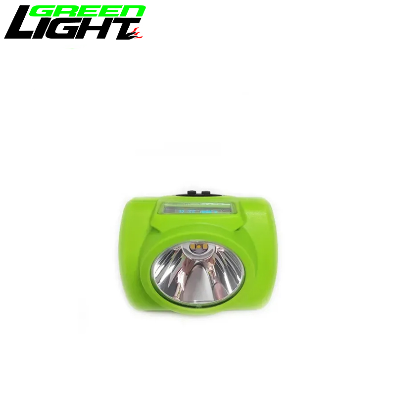 Portable Compact 15000lux Rechargeable Led Helmet Lamp OLED Display 7Ah Mining Lamp